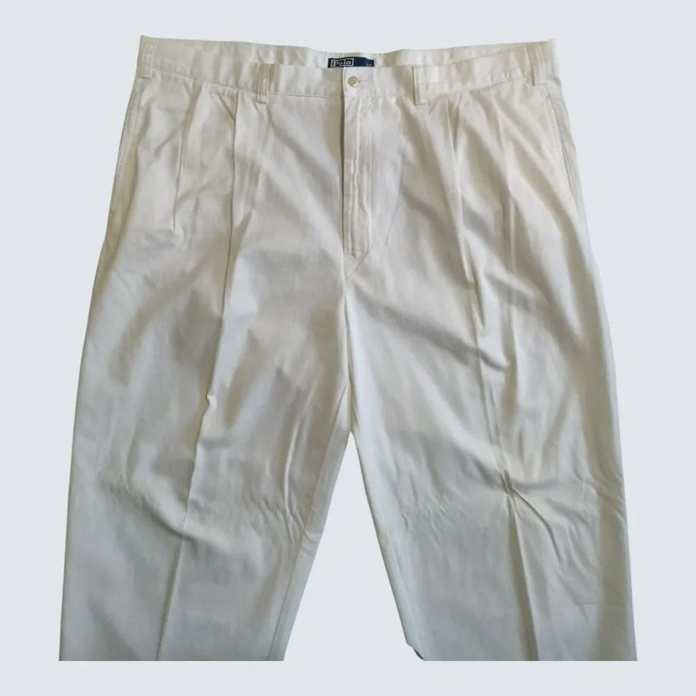 Polo Ralph Lauren Men's Hammond Pant Lightweight Cotton Chino White Size 46x30